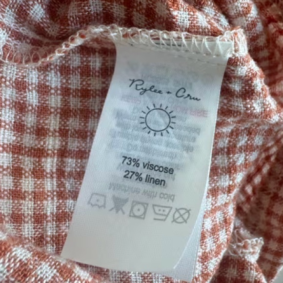 Rylee + cru Maverick Romper || Poppy Gingham NWT 0-3m - Picture 6 of 7